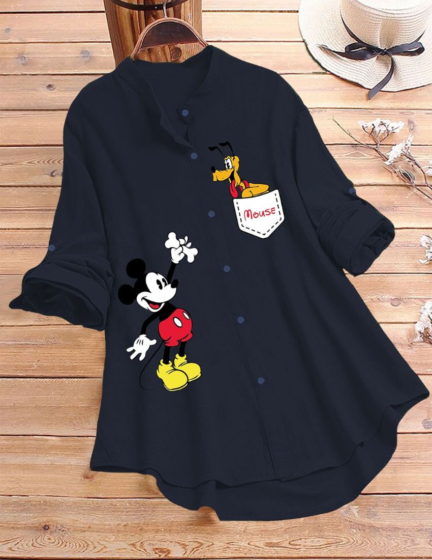 Cute Character Printed Top - Blue