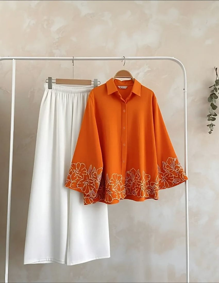 Arlo Red Embroidery Co-ord Set
