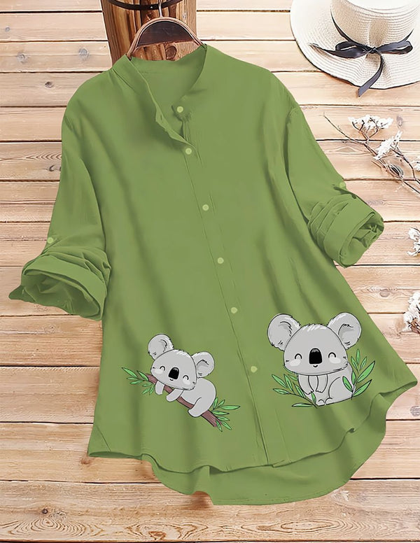 Sloth Bear Top for Women - Green